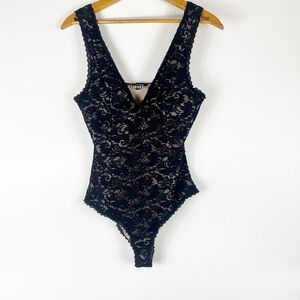 Fashion Nova Lace Rhinestone Bodysuit size Small